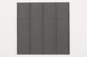 Solid gray surface with ridges and folds.