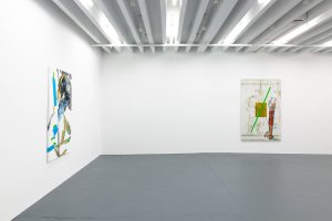 Gallery view of two adjacent works.