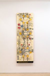 Straight on view of painting.