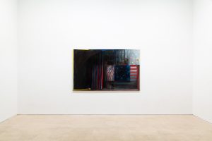 Install view of single work in gallery.