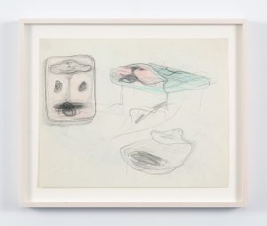 Frame pencil drawing of compositional forms